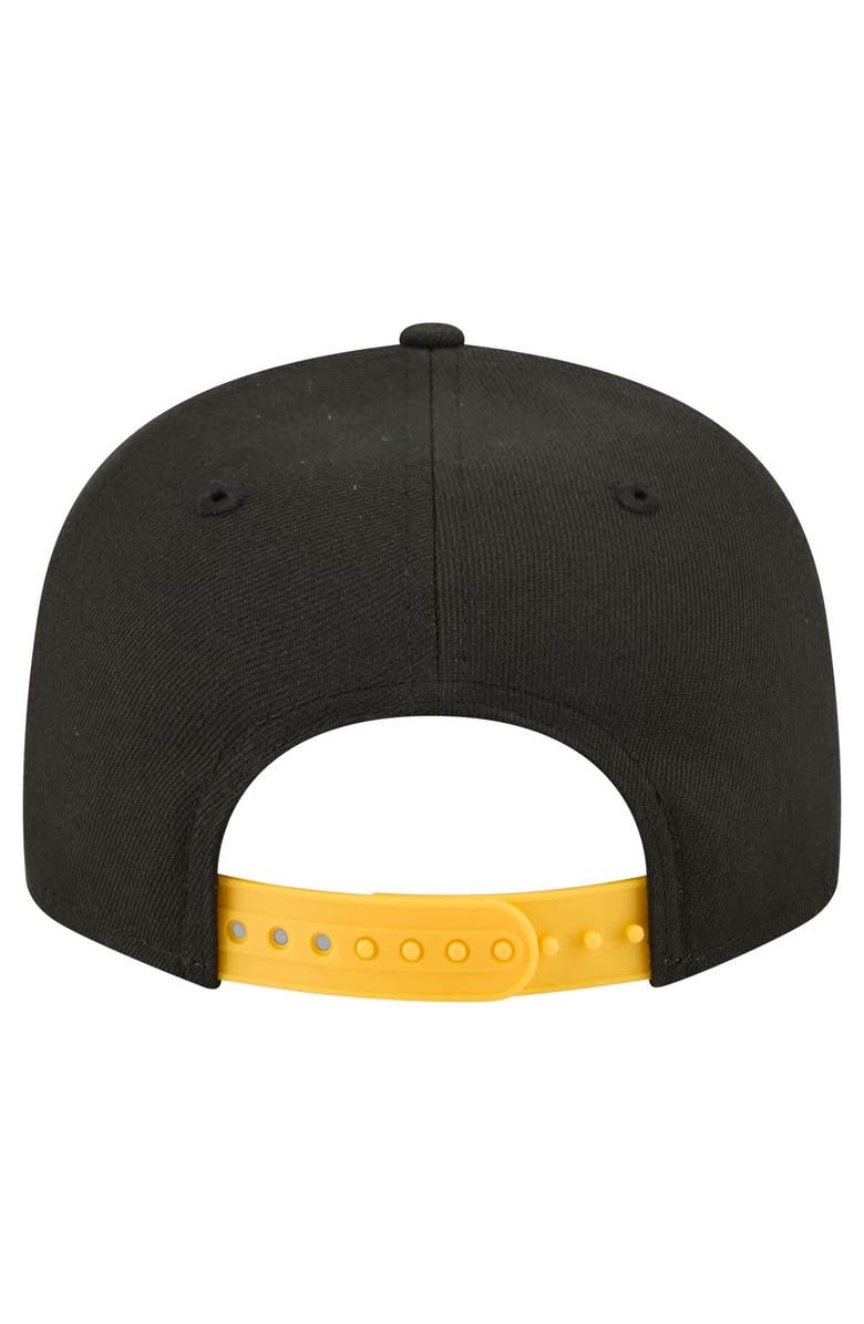 New Era Men's New Era  Black Pittsburgh Steelers Core Team Script 9FIFTY Snapback Hat, Alternate, color, Black