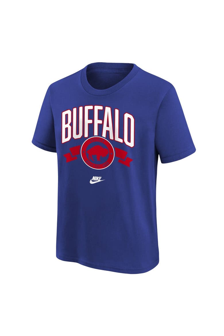 Youth Nike  Royal Buffalo Bills Rewind Front & Back Essential T-Shirt, Alternate, color, Royal