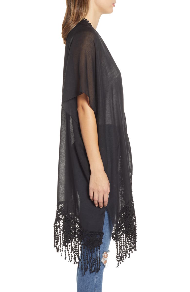 Nordstrom Lace Trim Ruana, Alternate, color, 