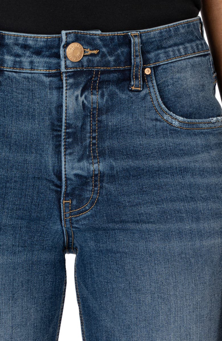 KUT from the Kloth Elizabeth Fab Ab High Waist Crop Straight Leg Jeans, Alternate, color, 