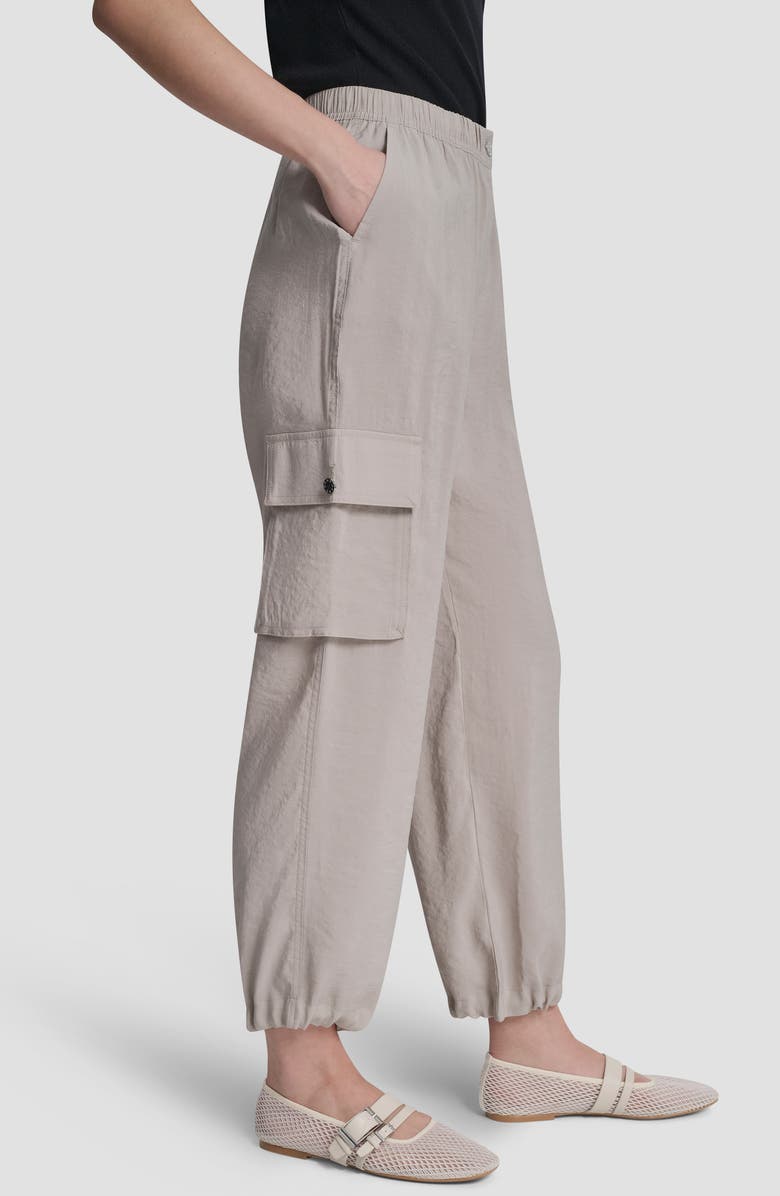 DKNY Sueded Fuji Cargo Pants, Alternate, color, Pebble