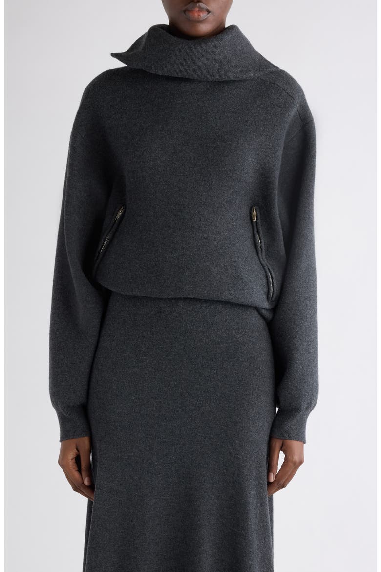 Back to Front Wool Sweater, Main, color, 8519 DARK HEATHER GREY