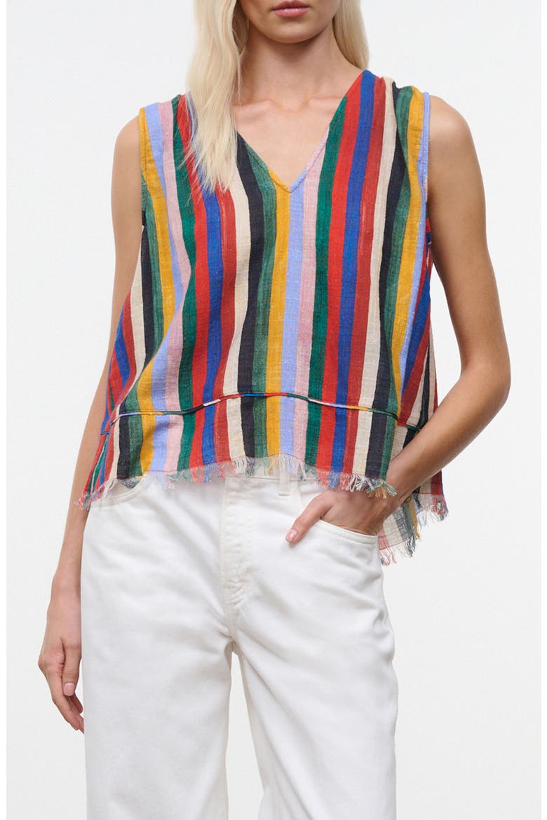 Elena Stripe Sleeveless Top, Main, color, ARTIST STRIPE
