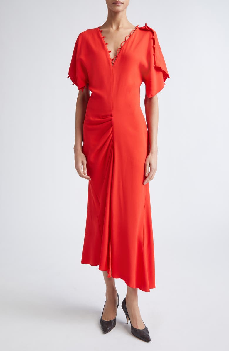 Victoria Beckham Rouleau Trim Draped, Main, color, Cayenne