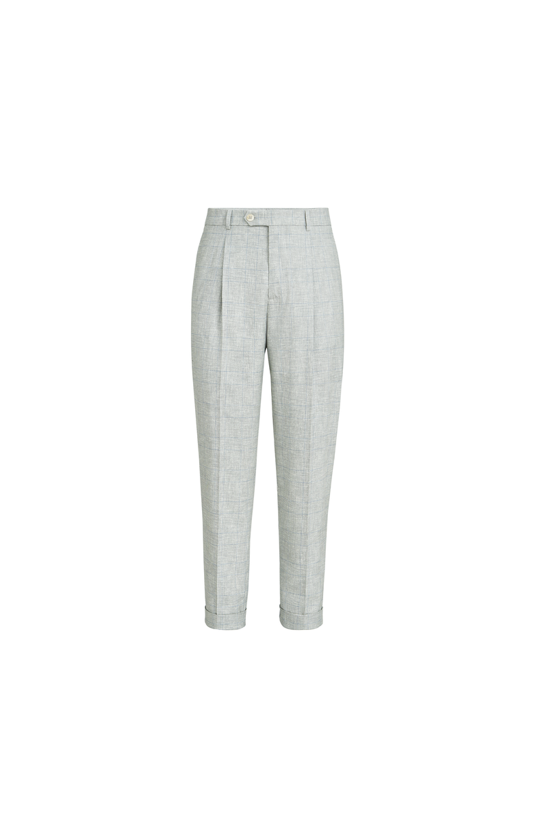 Brunello Cucinelli Prince of Wales trousers, Alternate, color, Pearl Grey