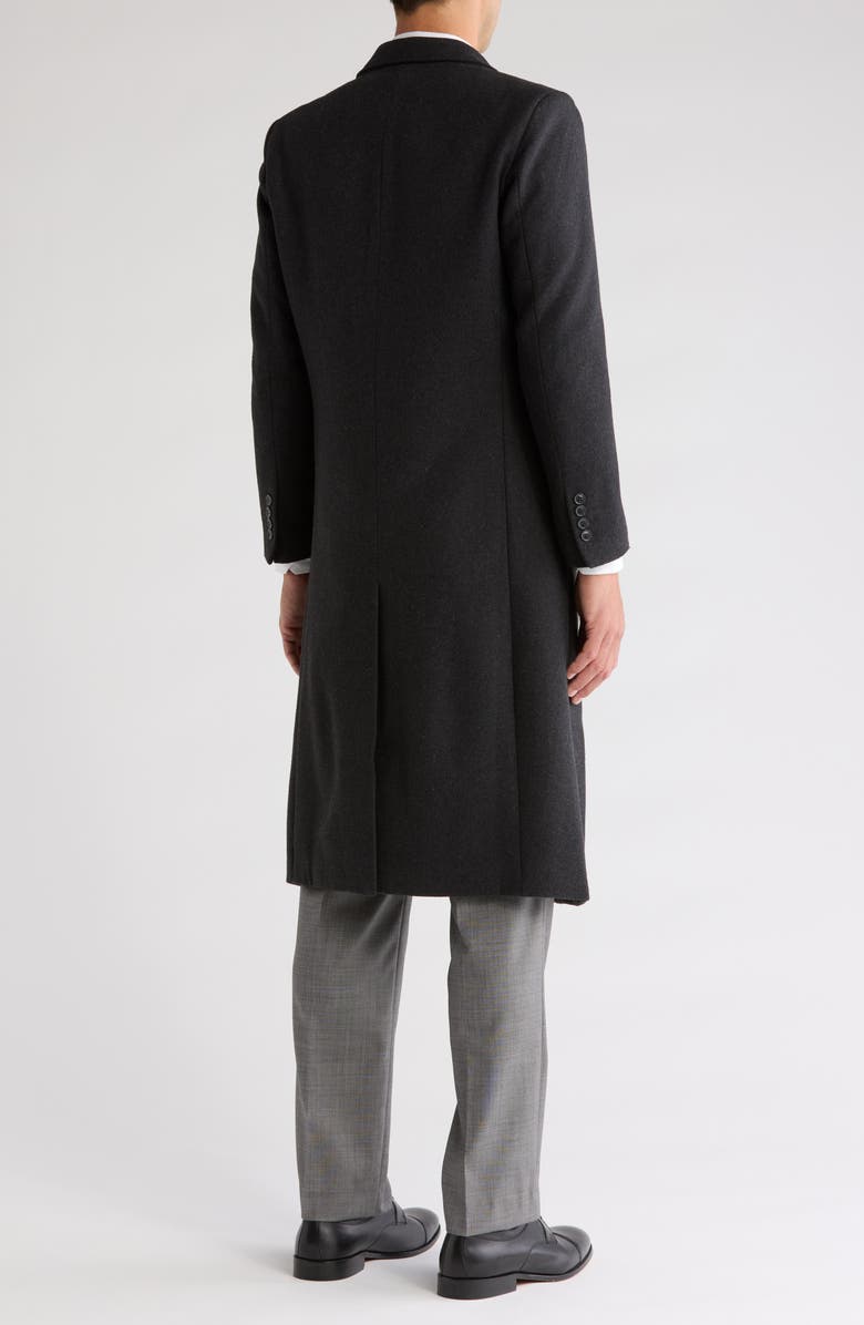 Braveman Three Button Knee Length Coat, Alternate, color, Charcoal