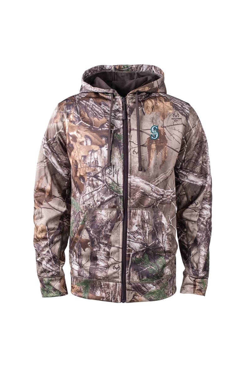 Men's Dunbrooke  Camo Seattle Mariners Trophy Realtree Full-Zip Hoodie, Main, color, Camo