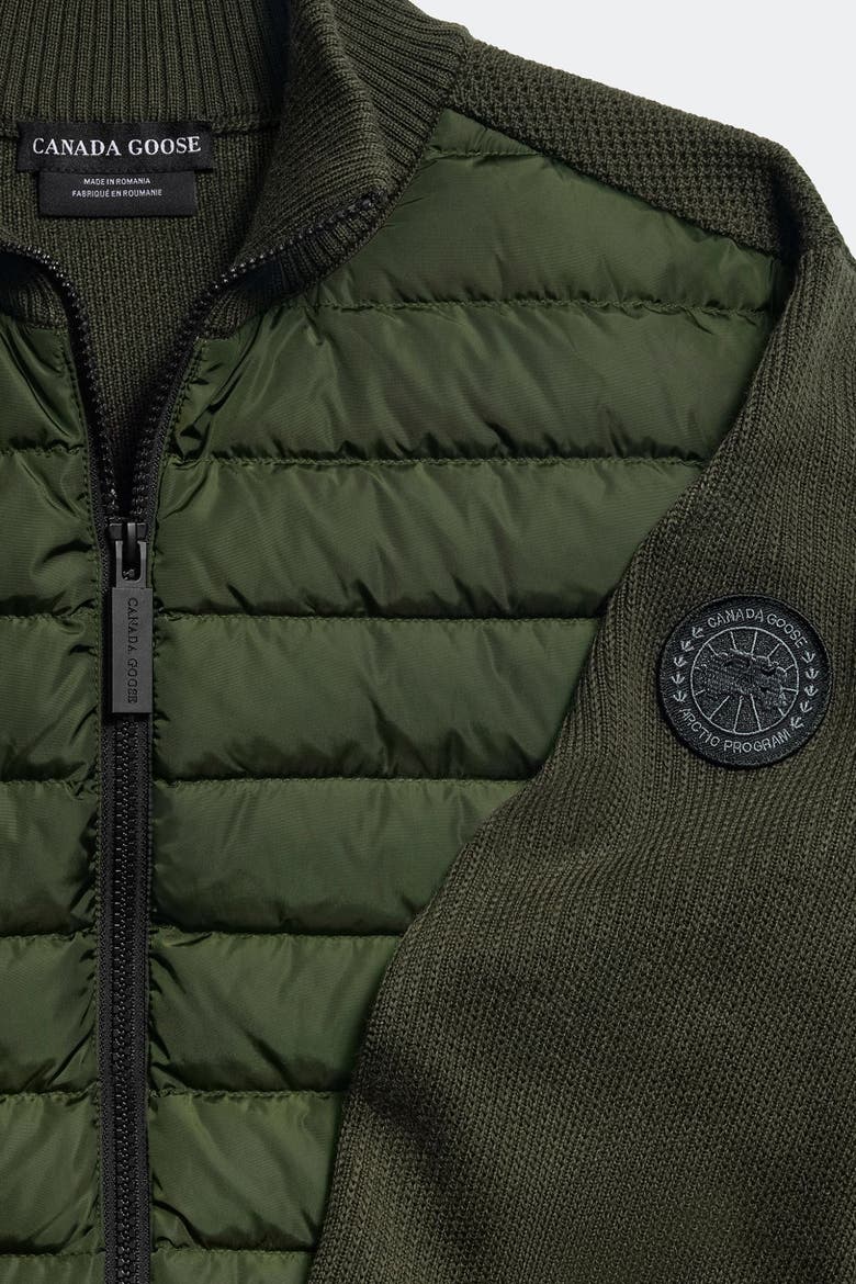 HyBridge® Knit Jacket Black Disc, Alternate, color, Moss Khaki