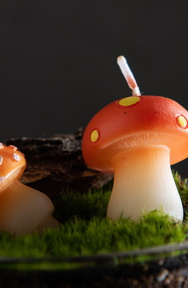 Southlake gifts Mini Mushroom Candle Set, Alternate, color, Red With White Spots