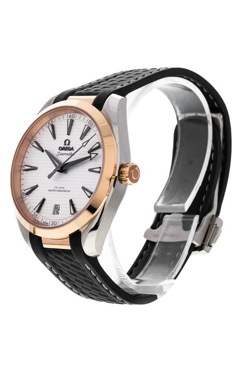 WATCHFINDER & CO. WATCHFINDER & CO. OMEGA PREOWNED 2023 AQUA TERRA 150M GENTS RUBBER STRAP WATCH, 43MM