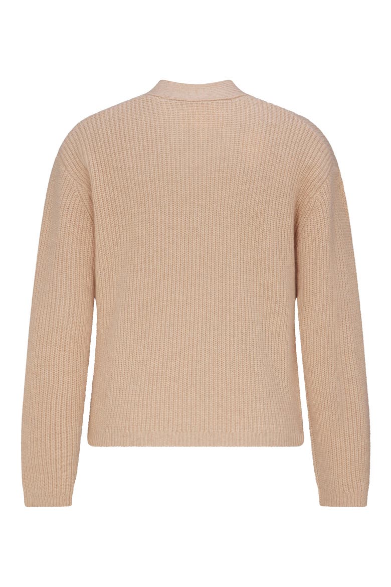 Emily Rib Cashmere Cardigan, Alternate, color, SAND BEIGE