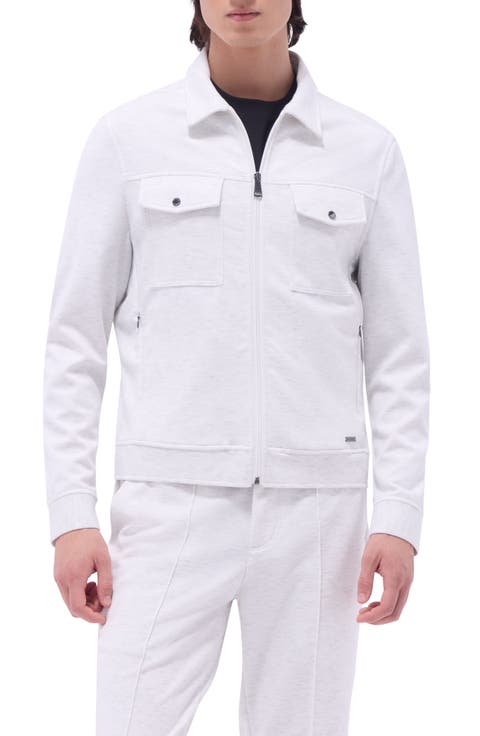 Soft Touch Zip Knit Shirt Jacket