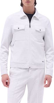 Bugatchi Soft Touch Zip Knit Shirt Jacket