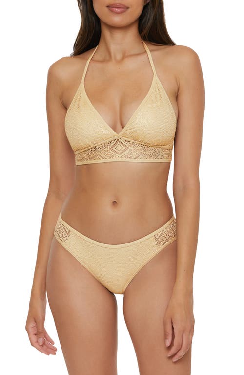 BECCA BECCA POLISHED HALTER BIKINI TOP