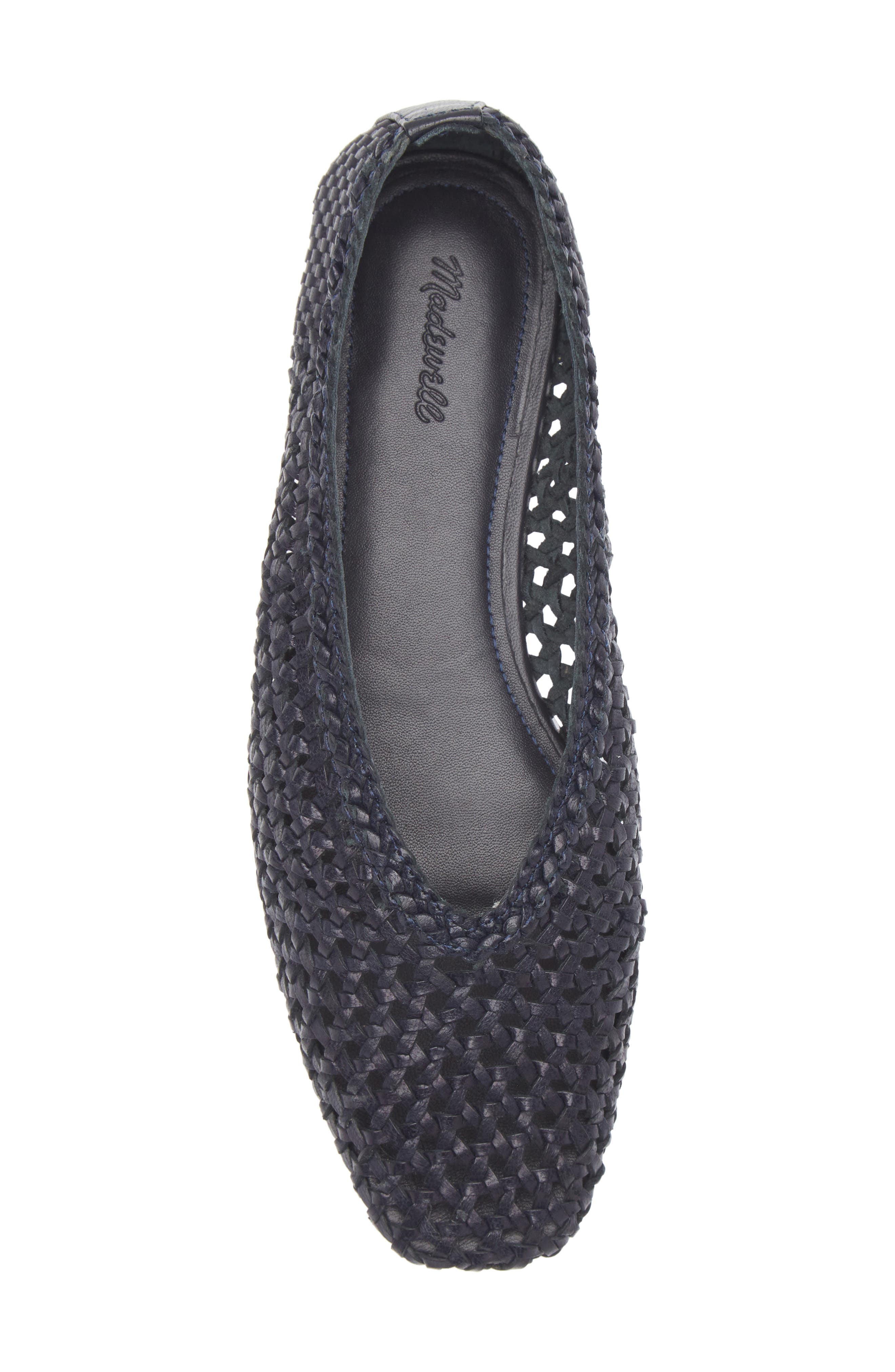 Madewell The Mylie Ballet Flat in Handwoven Leather, Alternate, color, Juniper Berry