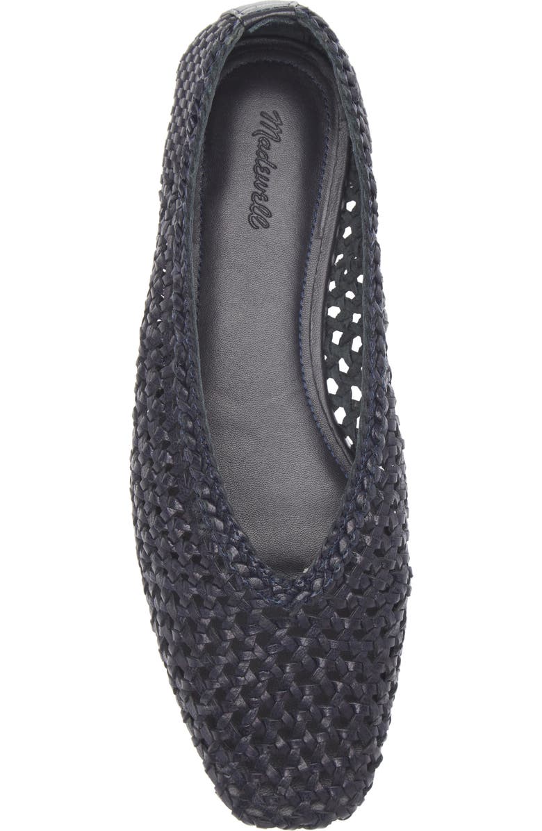 Madewell The Mylie Ballet Flat in Handwoven Leather, Alternate, color, Juniper Berry