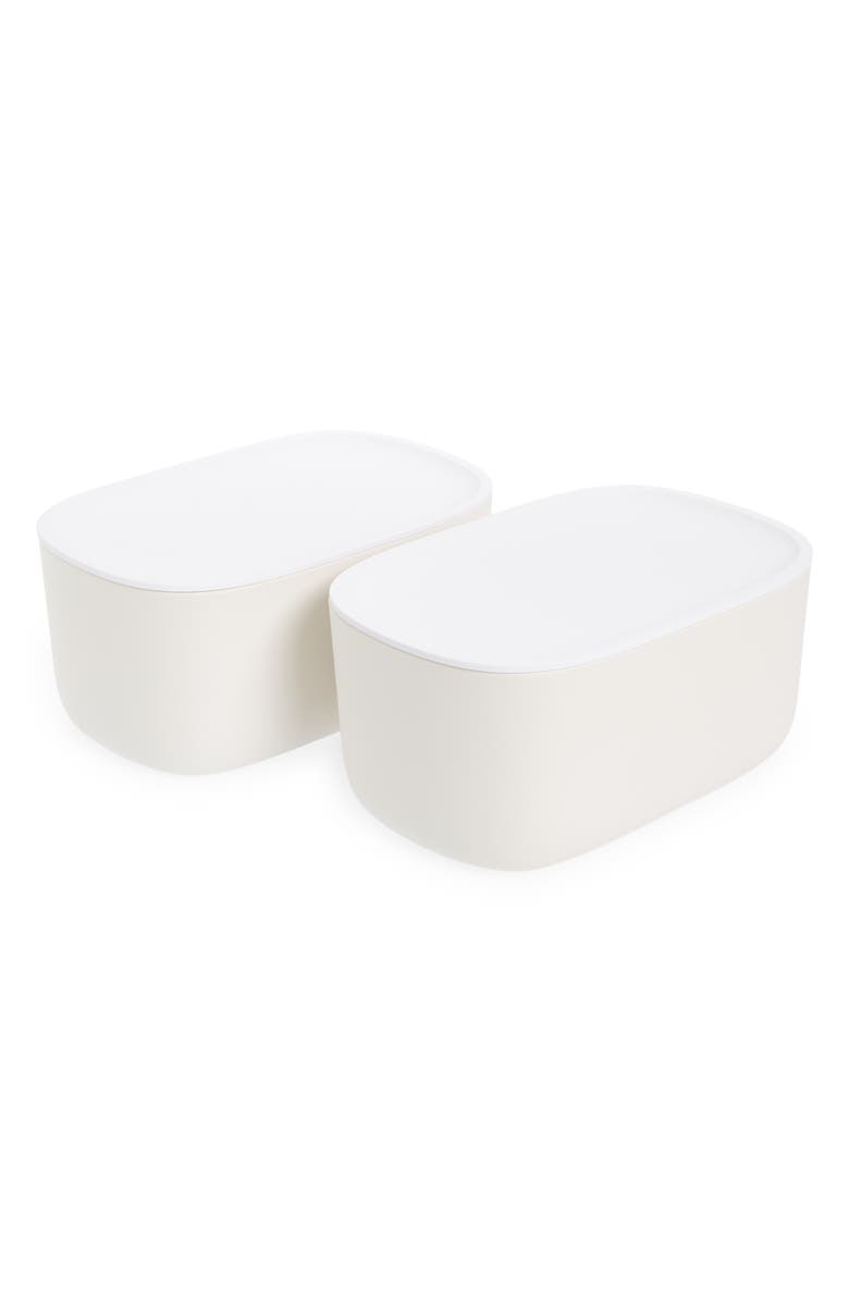 Open Spaces Set of 2 Small Bins with Lids, Main, color,