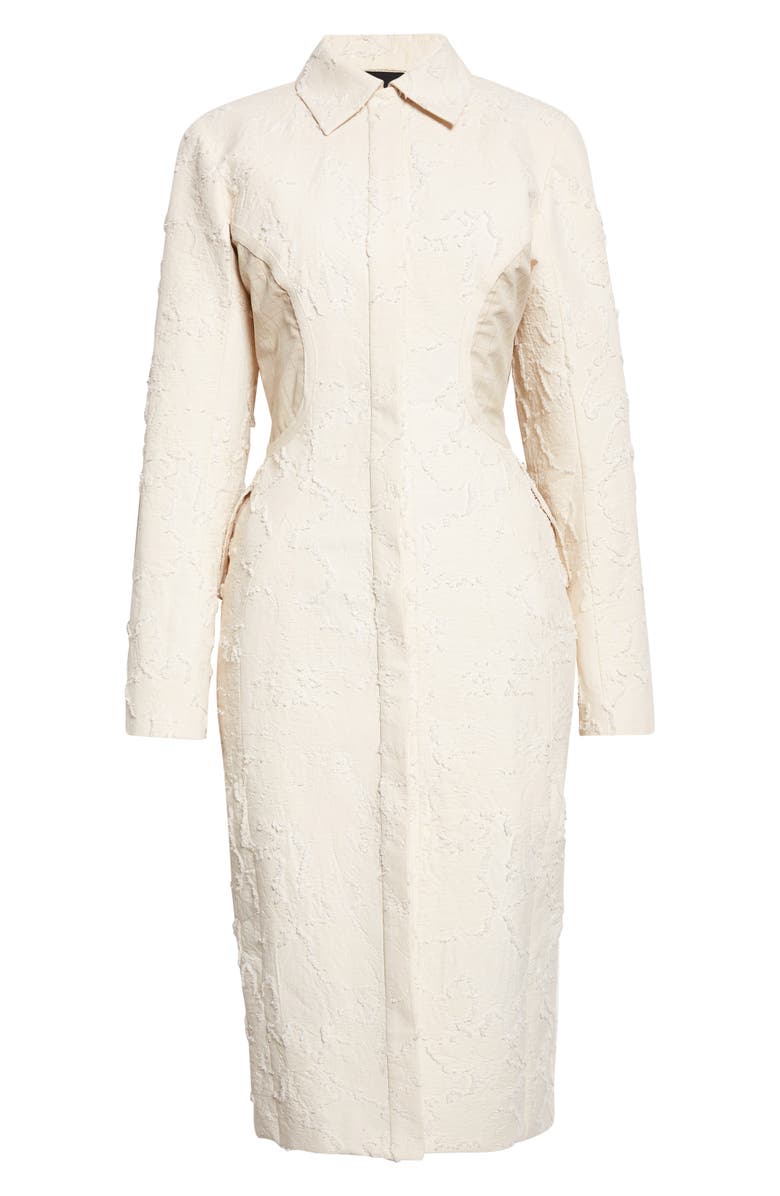 Meruert Tolegen Floral Jacquard Cocoon Coat, Alternate, color, Cotton Jacquard