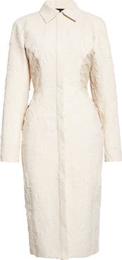 Meruert Tolegen Floral Jacquard Cocoon Coat