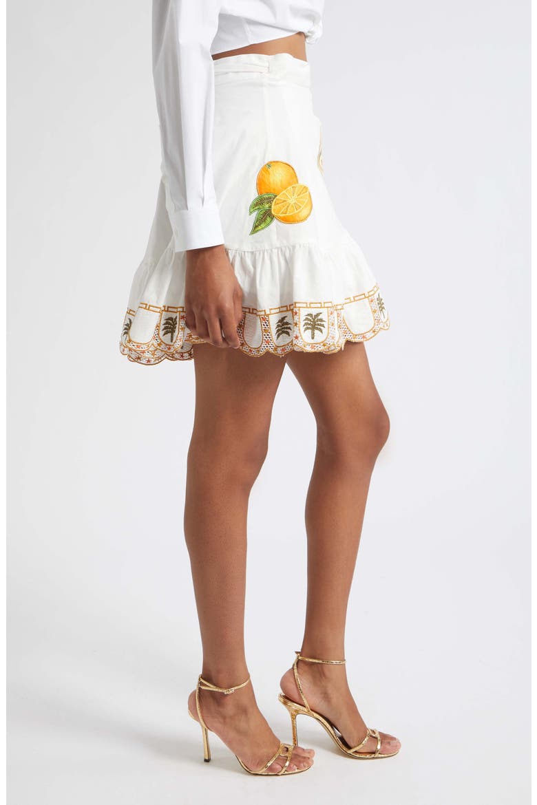 Embroidered Ruffle Hem Wrap Skirt, Alternate, color, VA VA VINTAGE