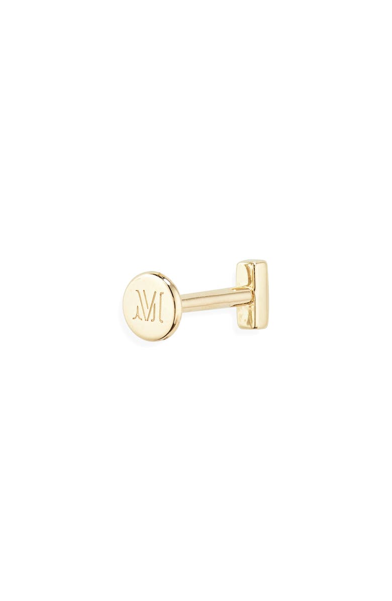 Monica Vinader Bar Single Flat Back Stud, Alternate, color, Gold