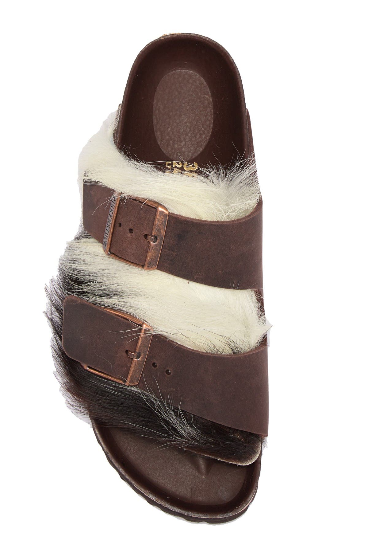 Birkenstock Arizona Genuine Cow Fur Slide Sandal - Discontinued (Women ...