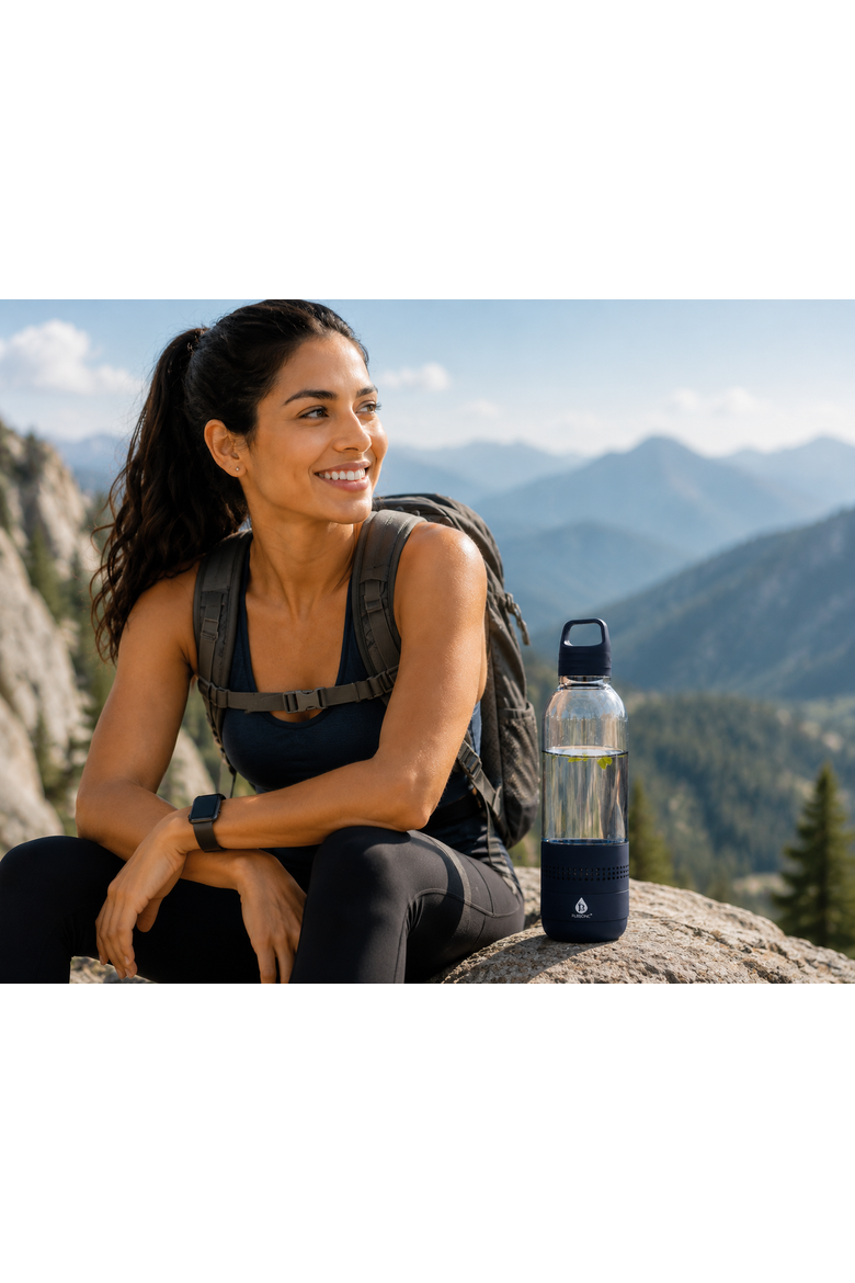 2-in-1 Water Bottle with Built-In Wireless Speaker, Alternate, color, Blue