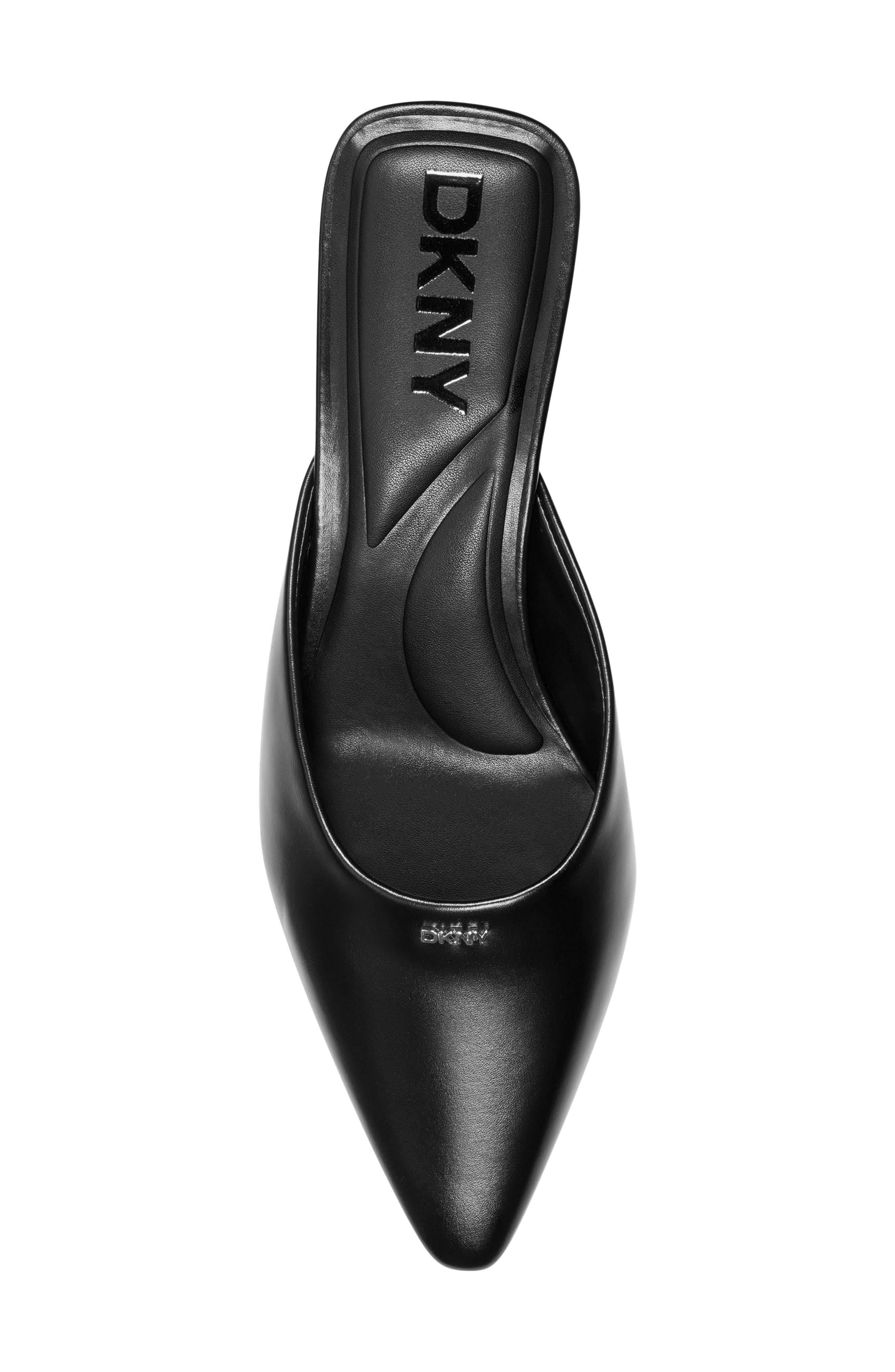 DKNY Nabil Pointed Toe Kitten Heel Mule, Alternate, color, Black
