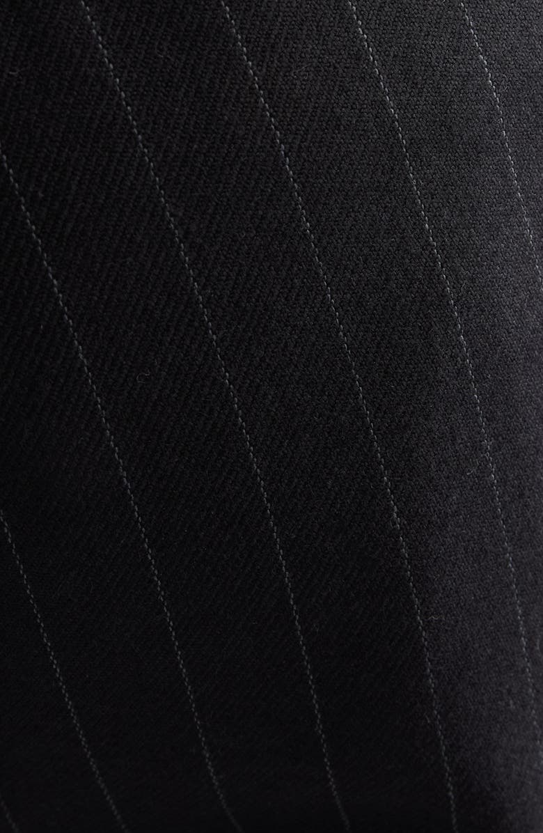 Givenchy Classic Fit Pinstripe Flat Front Wool Suit Pants, Alternate, color, Black/ Grey