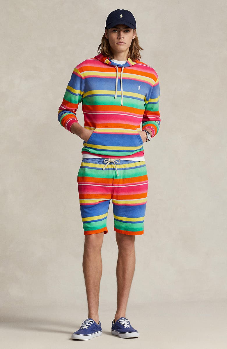 Polo Ralph Lauren Stripe Cotton Shorts, Alternate, color, Marais Stripe