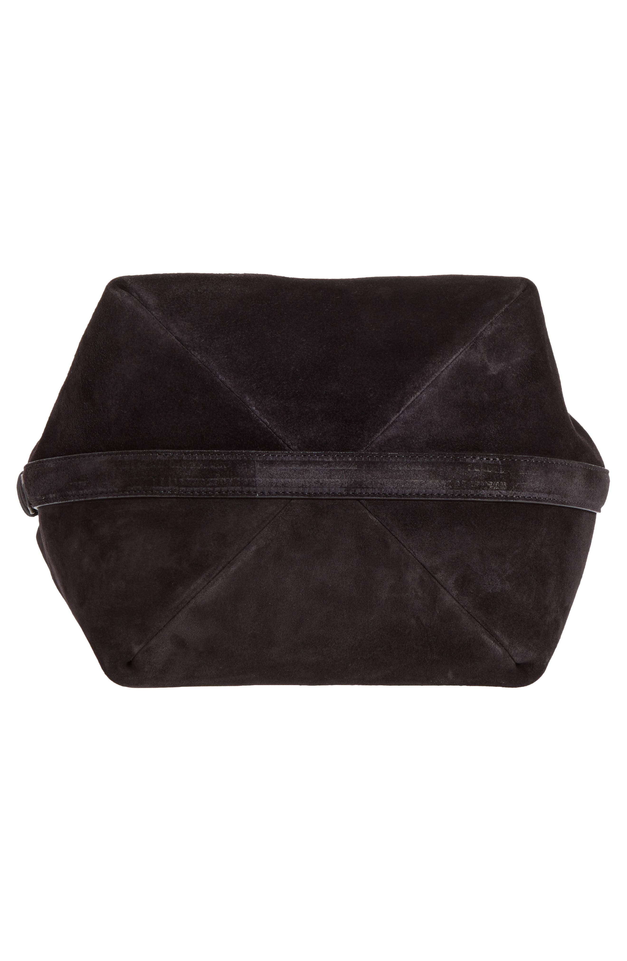 Medium Belted Suede Tote, Alternate, color, ESPRESSO