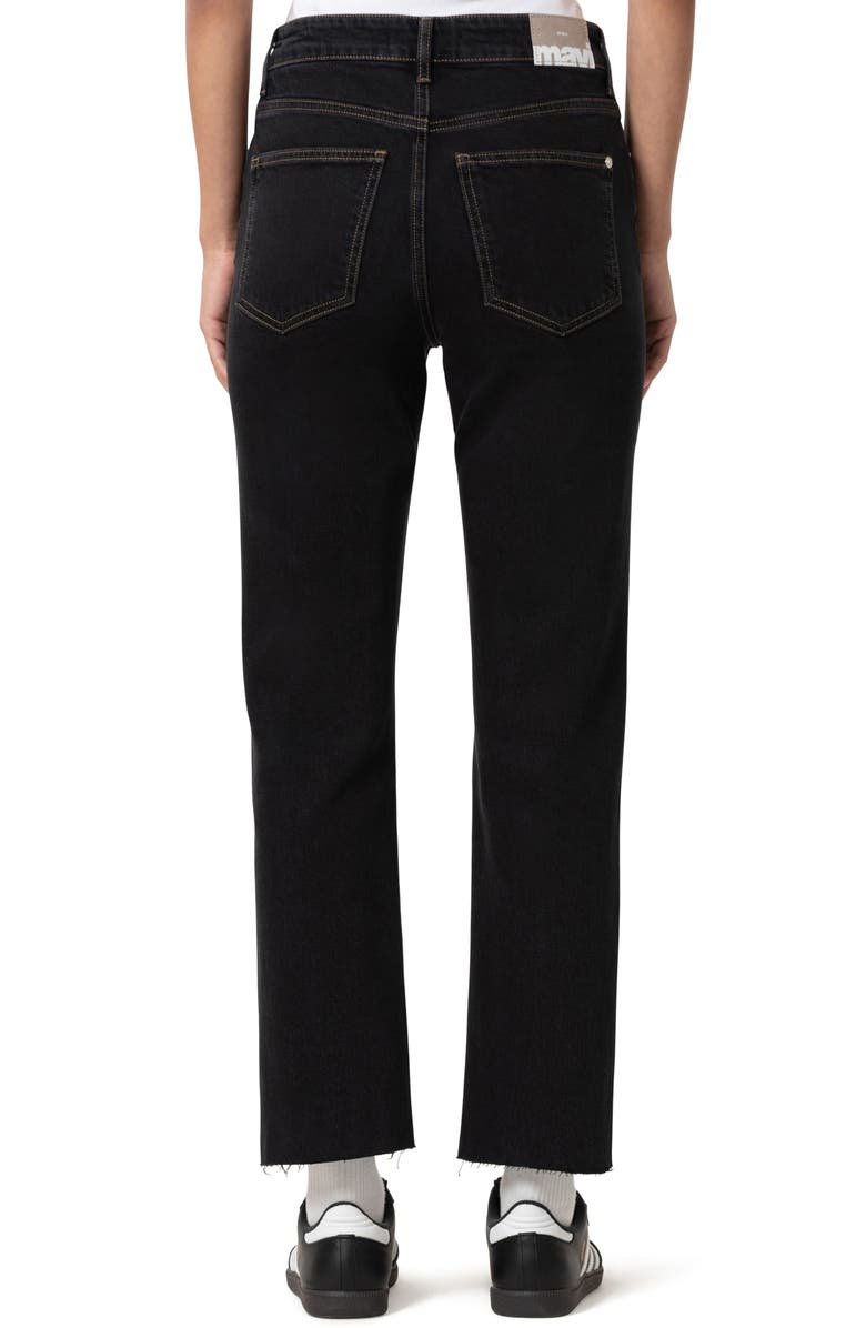 Mavi Jeans New York High Waist Straight Leg Jeans, Alternate, color, Deep Smoke Classic Blue