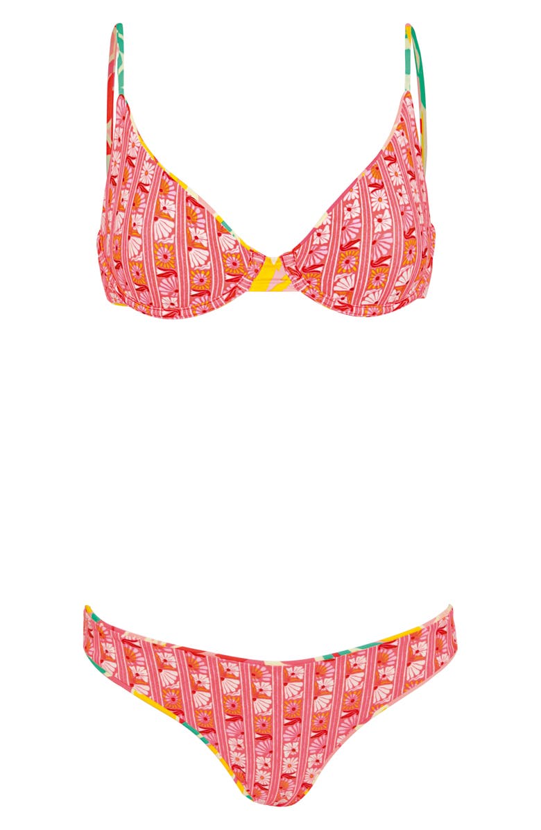 Maaji Dream Garden Dainty Reversible Underwire Bikini Top, Alternate, color, Pink