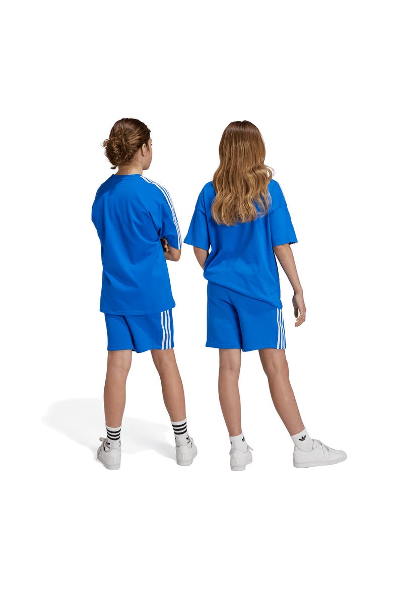Kids' 3-Stripes Cotton French Terry Shorts, Alternate, color, BLUE