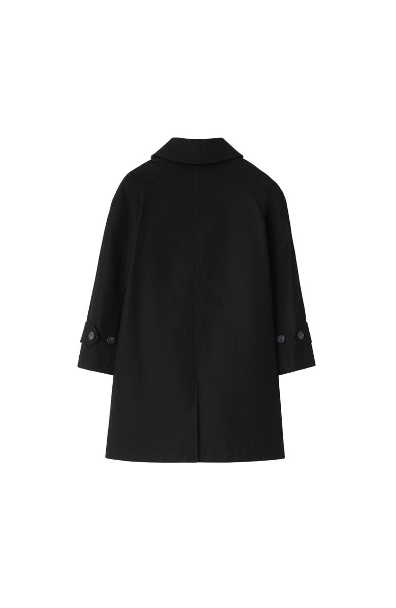 Burberry Cotton Hooded Car Coat, Alternate, color, Black