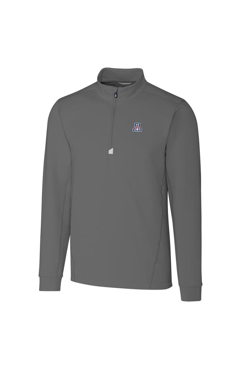 Cutter & Buck Men's Cutter & Buck Gray Arizona Wildcats Collegiate Big & Tall Traverse Half-Zip Jacket, Main, color, 