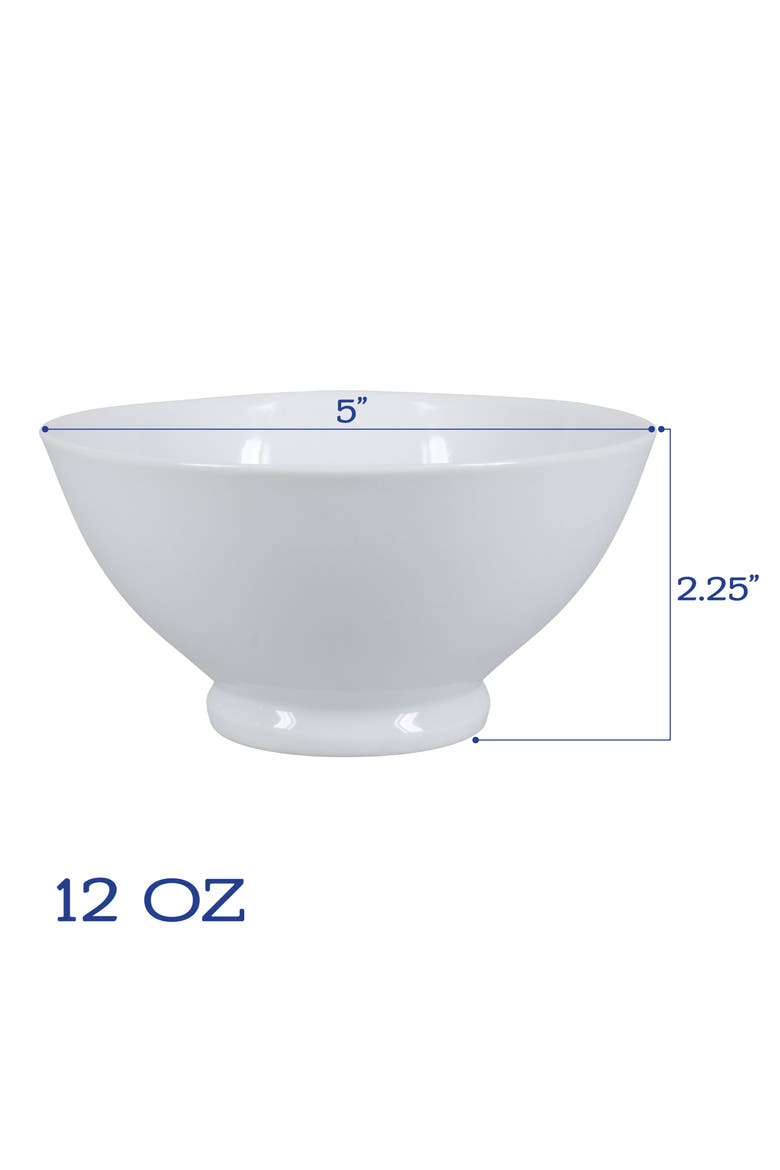 Set of 6 Rice Bowls, Alternate, color, WHITE