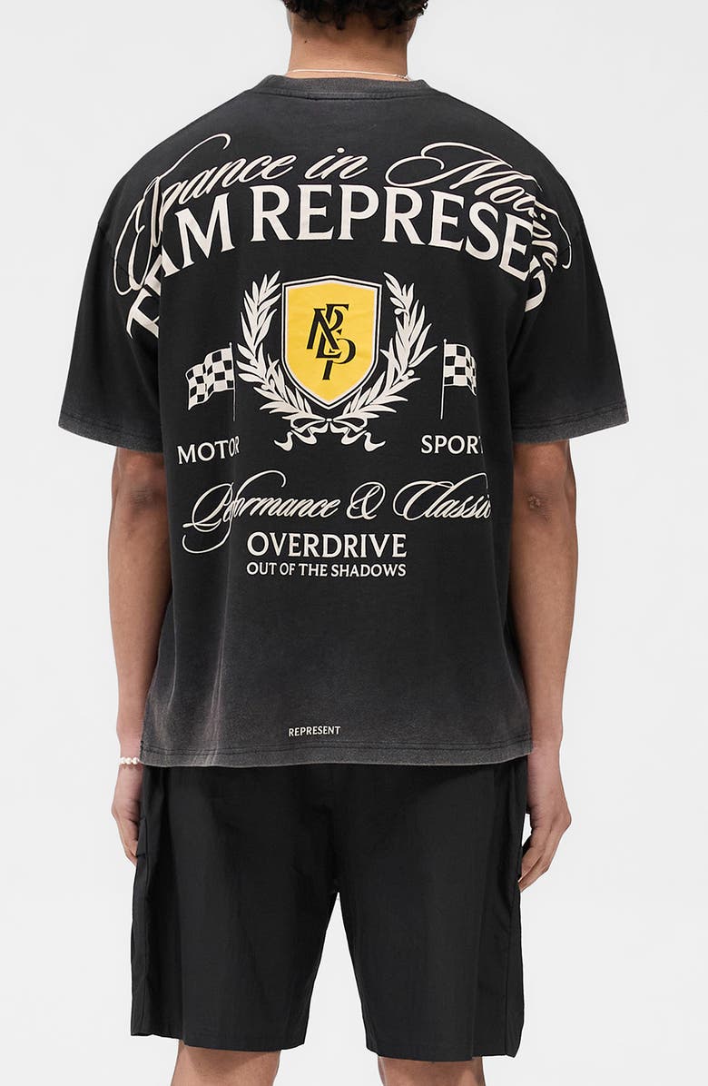Represent Crest Oversize Graphic T-Shirt, Alternate, color, Vintage Black
