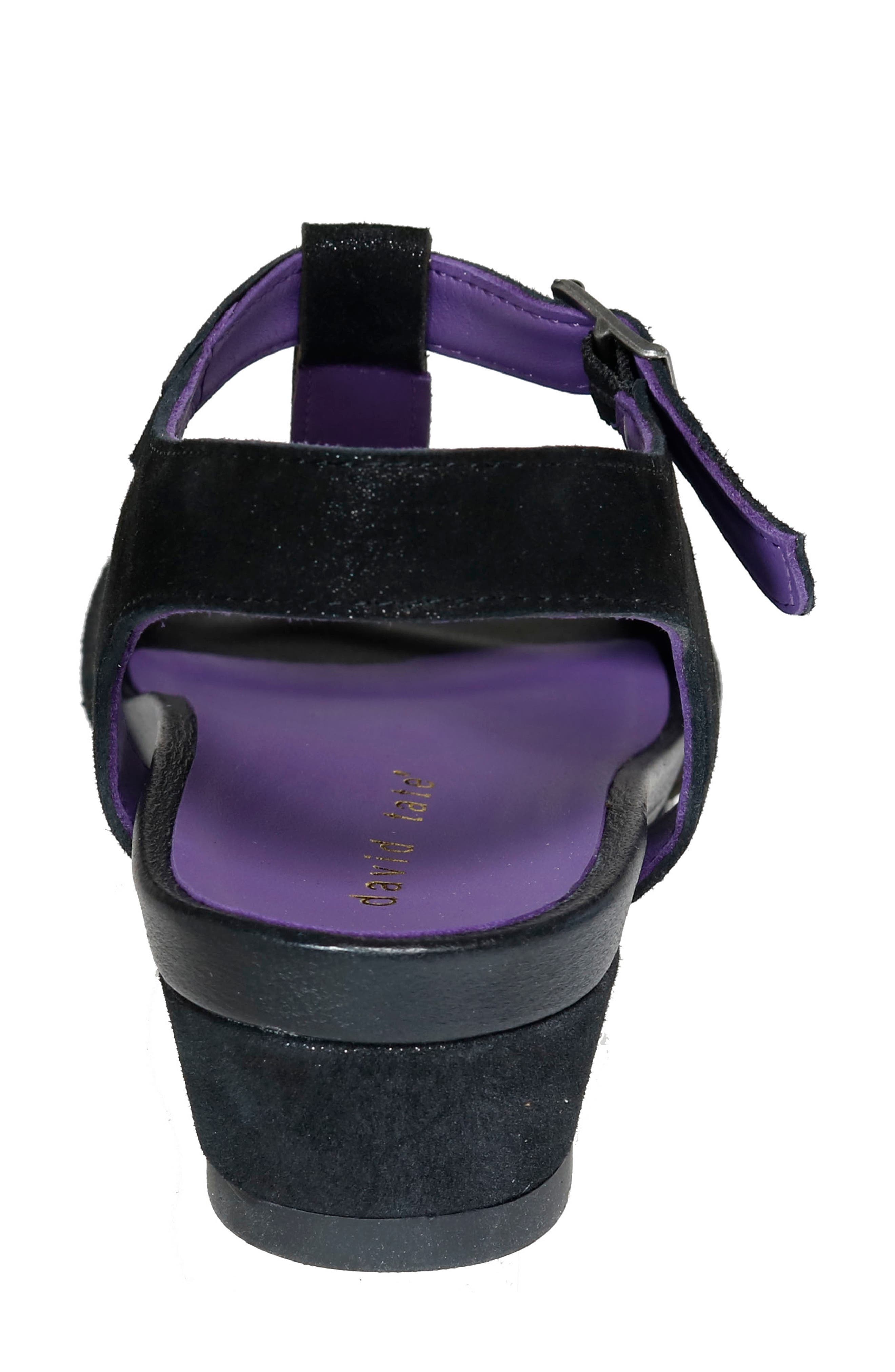 David Tate Oslo Wedge T-Strap Sandal, Alternate, color, 