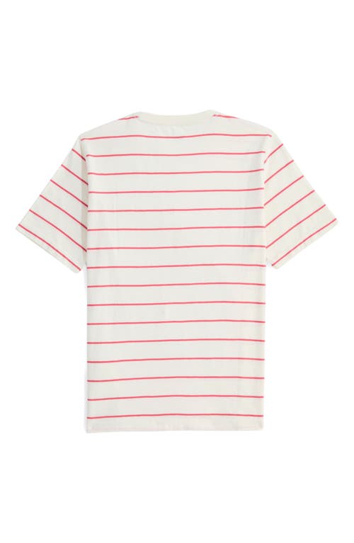 Vineyard Vines Kids' Stripe Cotton Pocket T-shirt In Neutral