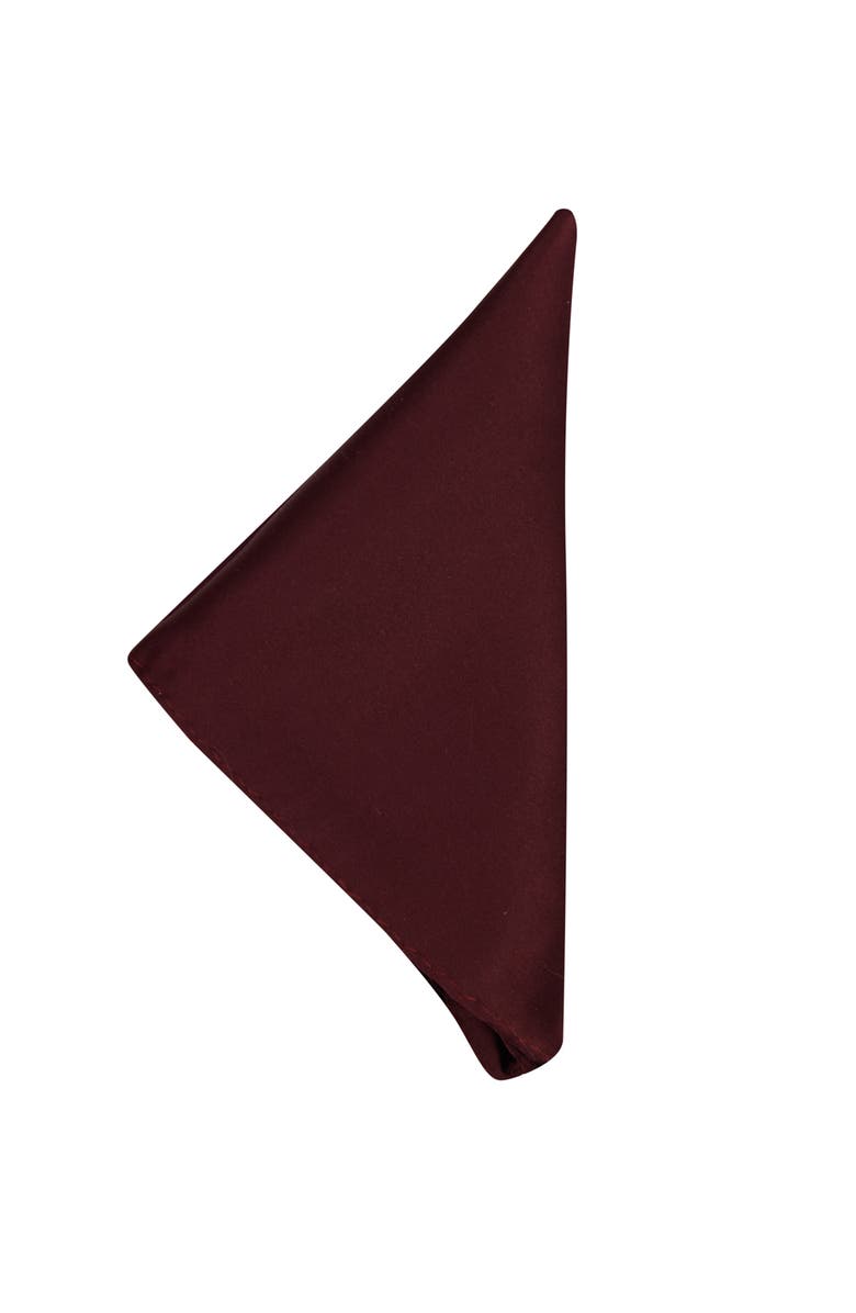 Brooklyn Brigade Men's Solid Satin Pocket Square, Alternate, color, Cabernet