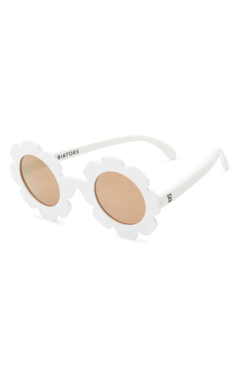 Babiators Kids' Daisy Small 36mm Polarized Flower Shaped Sunglasses, Main, color, Daisy White