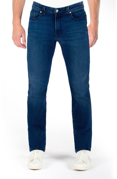 Torino Slim Tapered Leg Stretch Jeans (Ocean Blue)