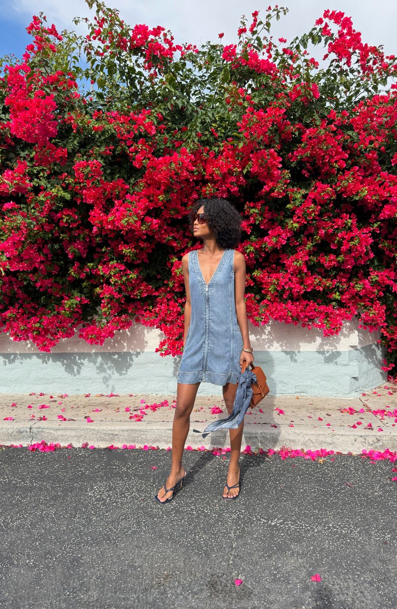 Splendid Lounge Zip Front Minidress, Alternate, color, Indigo Blue