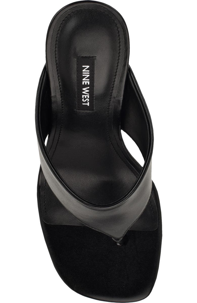 Nine West Presa Wedge Flip Flop, Alternate, color, Black/ Black