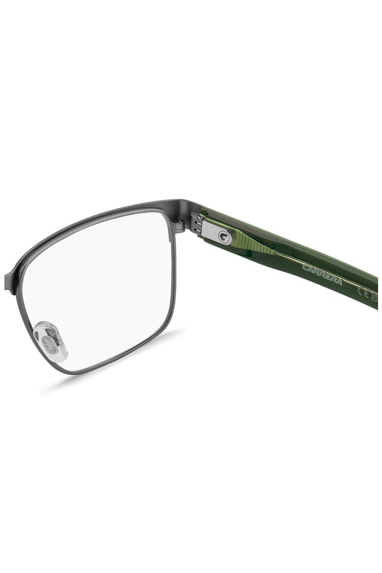 56mm Rectangular Optical Glasses, Alternate, color, MATTE DARK RUTHENIUM GREEN