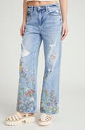 Driftwood Marlena Distressed Wide Leg Jeans