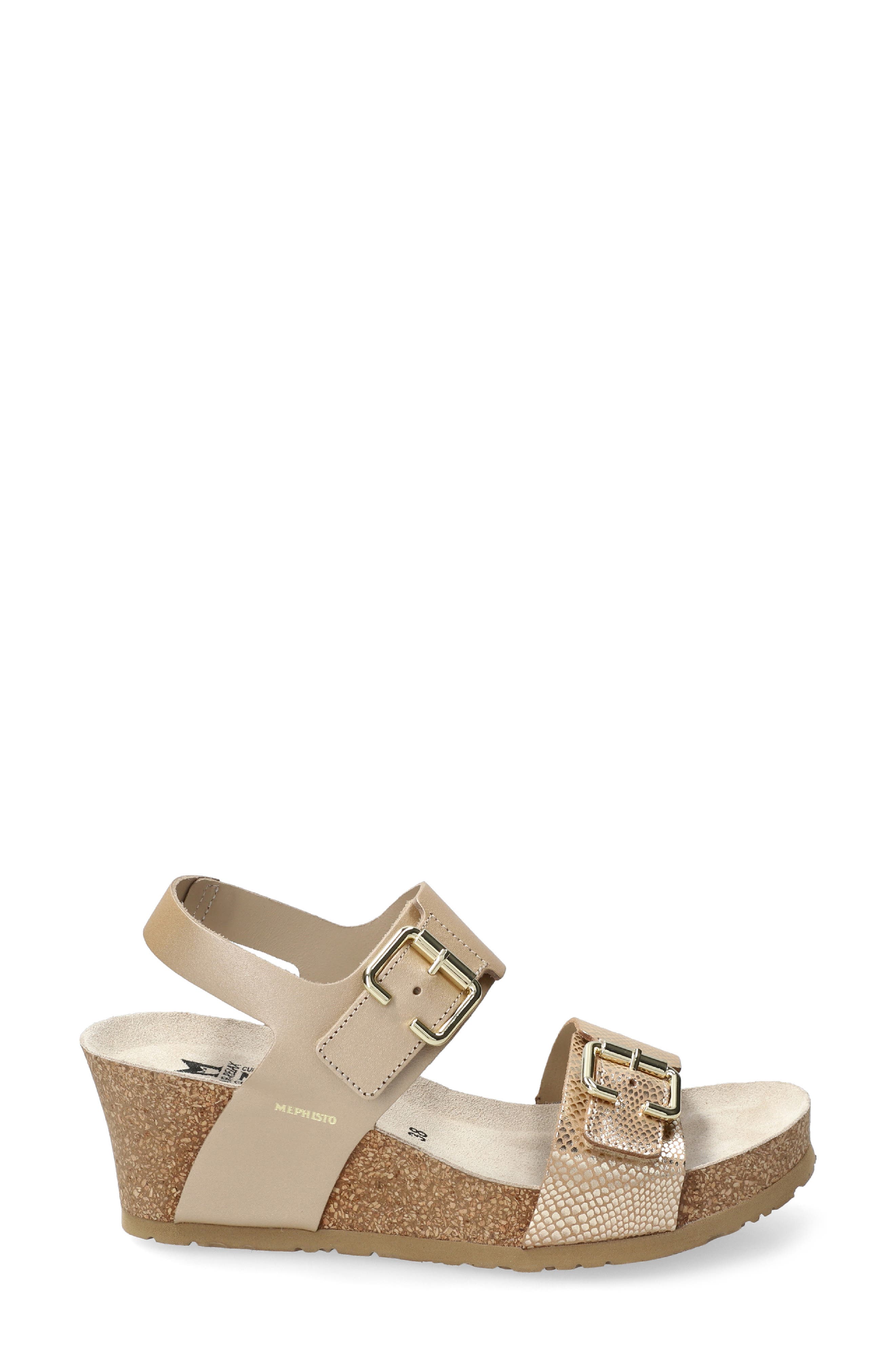 Lissandra Platform Wedge Sandal, Alternate, color, PLATINUM HAVANA