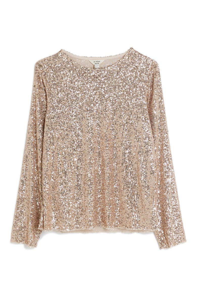 Sequin Top, Main, color, ROSE