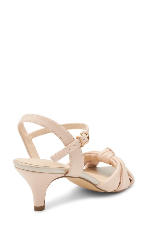 Paradox London Pink Monique Ankle Strap Kitten Heel Sandal In Beige